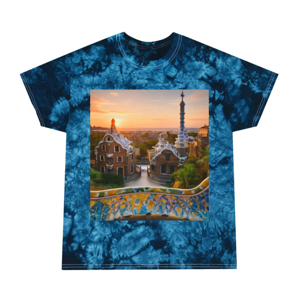 Barcelona Mosaic Dreams - Tie-Dye Tee, Crystal
