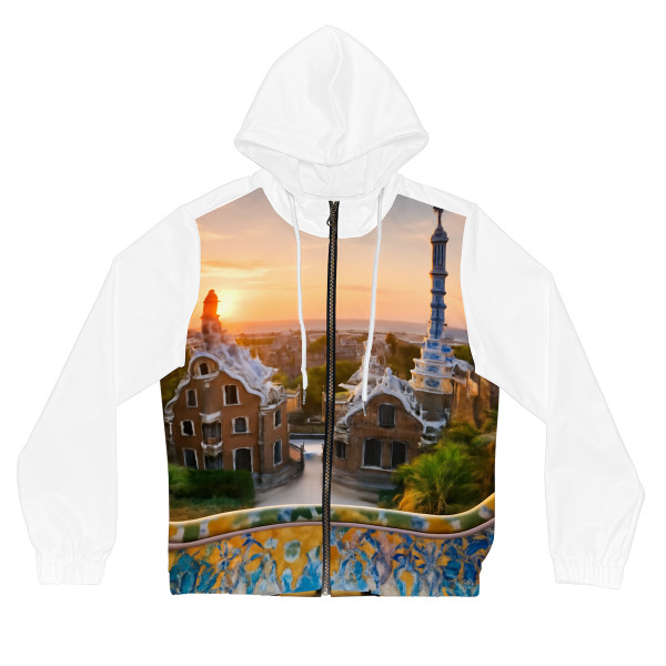 Barcelona Mosaic Dreams - Women’s Full-Zip Hoodie (AOP)
