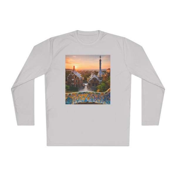 Barcelona Mosaic Dreams - Unisex Lightweight Long Sleeve Tee