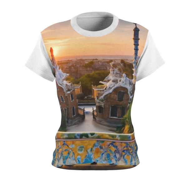 Barcelona Mosaic Dreams - Women's Cut & Sew Tee (AOP)