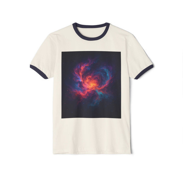 Celestial Kaleidoscope - Unisex Cotton Ringer T-Shirt
