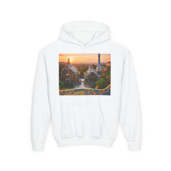 Barcelona Mosaic Dreams - Youth Heavy Blend Hooded Sweatshirt