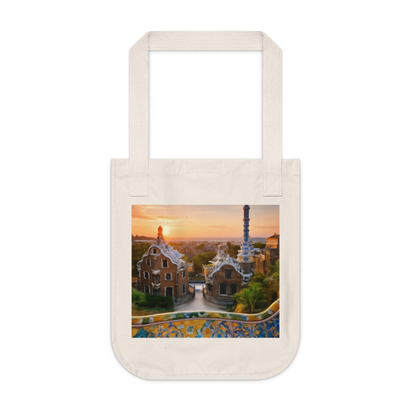 Barcelona Mosaic Dreams - Organic Canvas Tote Bag