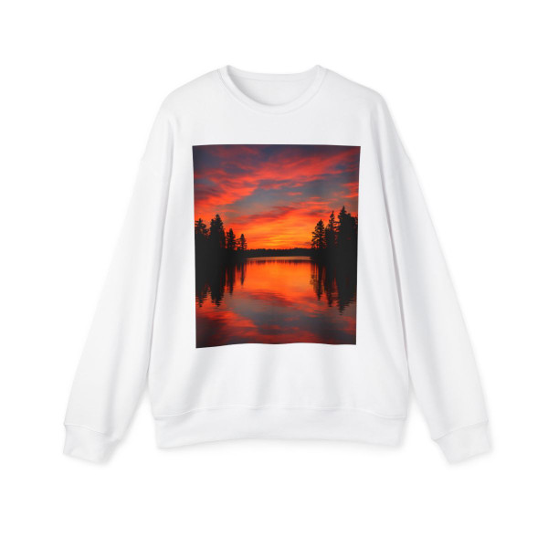 Sunset Over Tranquil Lake - Unisex Drop Shoulder Sweatshirt