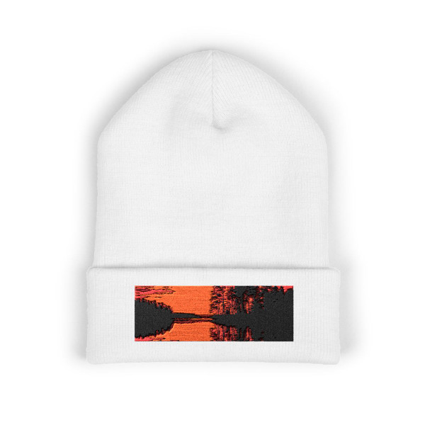 Sunset Over Tranquil Lake - Classic Cuffed Beanie (Embroidery)