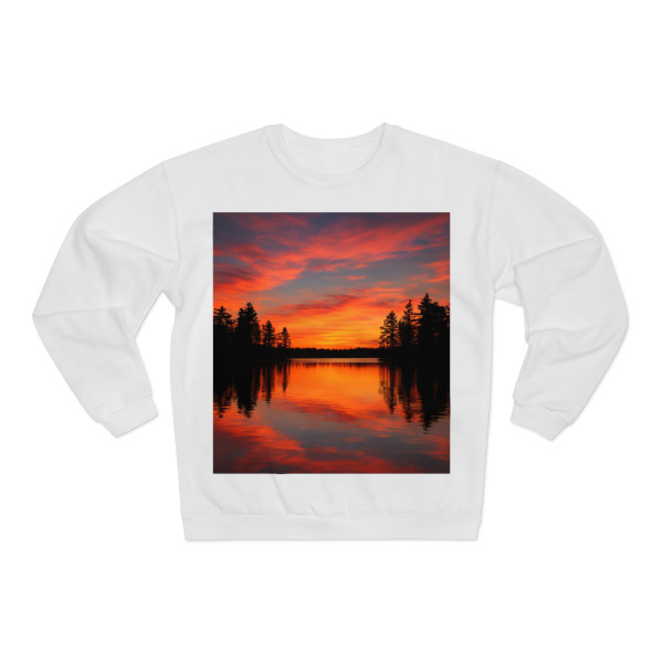 Sunset Over Tranquil Lake - Unisex Crew Neck Sweatshirt (EU)