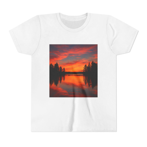 Sunset Over Tranquil Lake - Youth Short Sleeve Tee