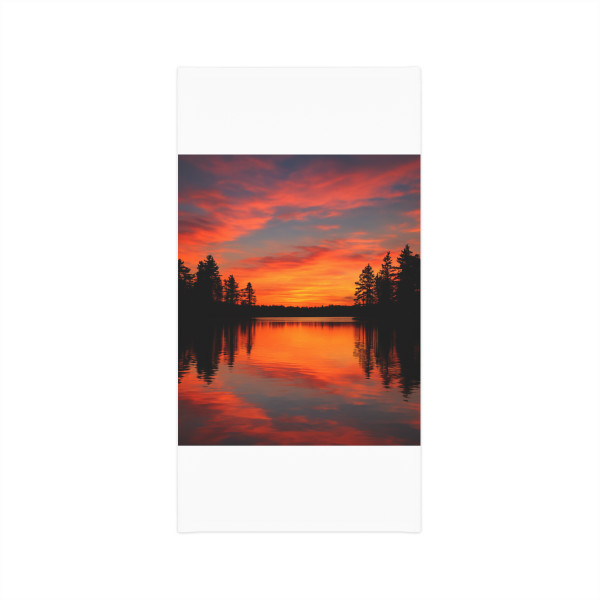 Sunset Over Tranquil Lake - Midweight Neck Gaiter