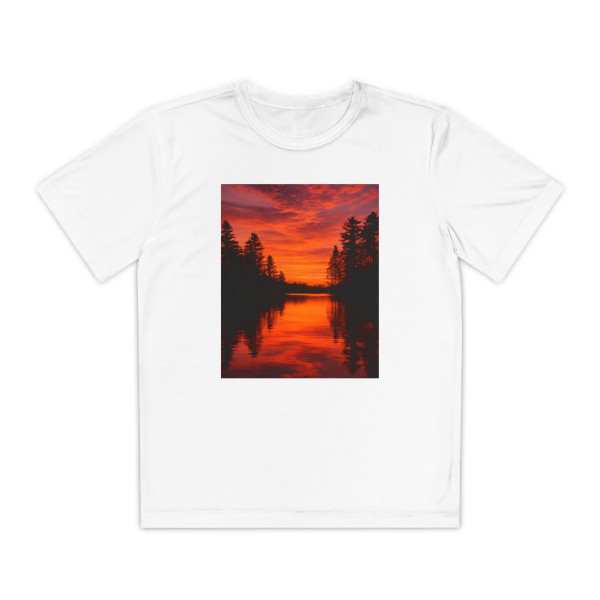 Sunset Over Tranquil Lake - Youth Competitor Tee