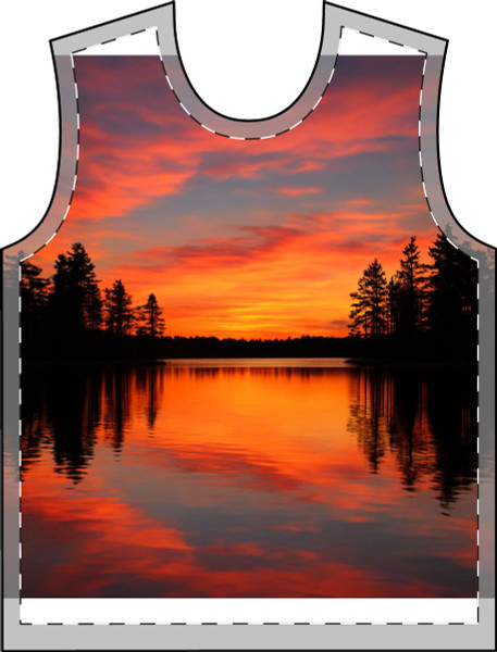 Sunset Over Tranquil Lake - Women's T-Shirt (AOP)