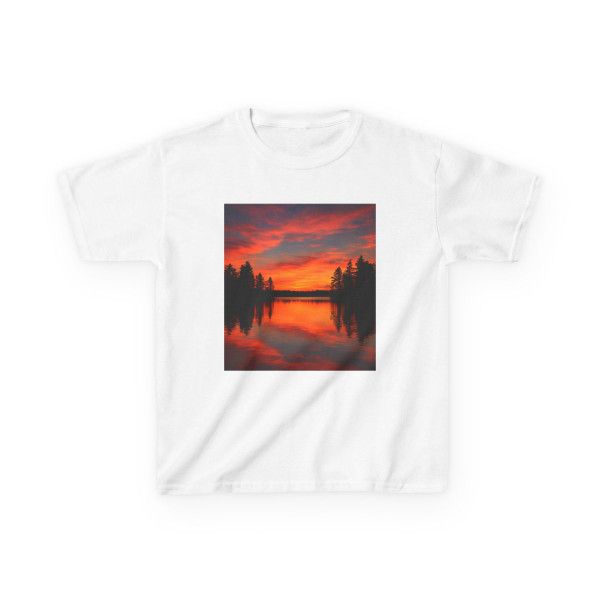 Sunset Over Tranquil Lake - Kids Heavy Cotton™ Tee
