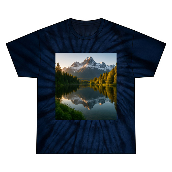 Mountain Reflections - Unisex Tie Dye Cotton Tee