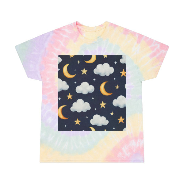 Celestial Night Whispers - Tie-Dye Tee, Spiral