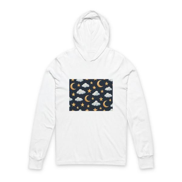 Celestial Night Whispers - Unisex Hooded Long Sleeve Tee