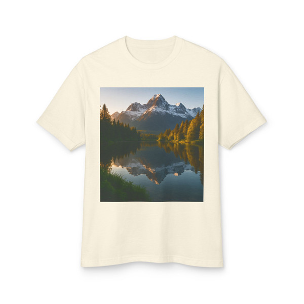 Mountain Reflections - Unisex Garment-Dyed Heavyweight Cotton Tee