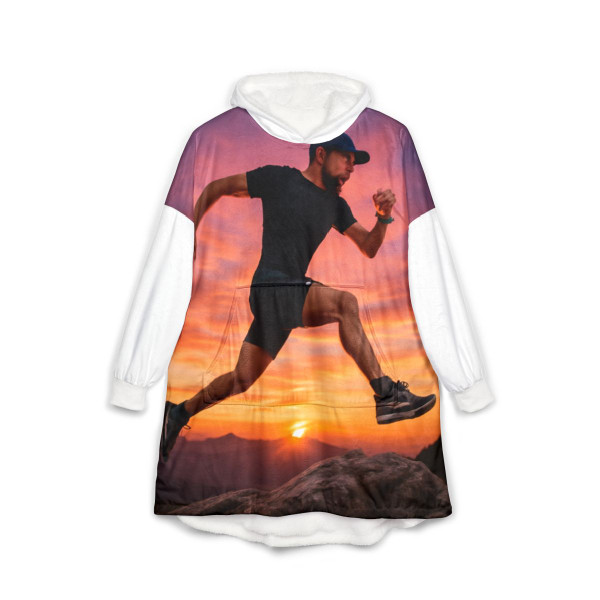 Mountain Trail Conqueror - Unisex Hooded Blanket