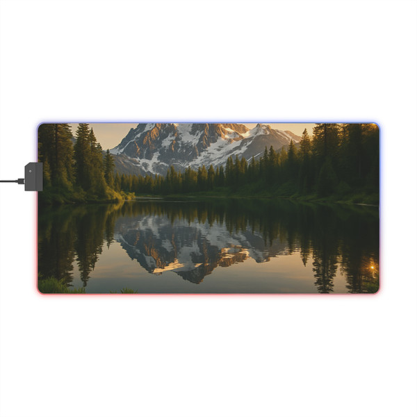 Mountain Reflections - LED Gaming Mouse Pad