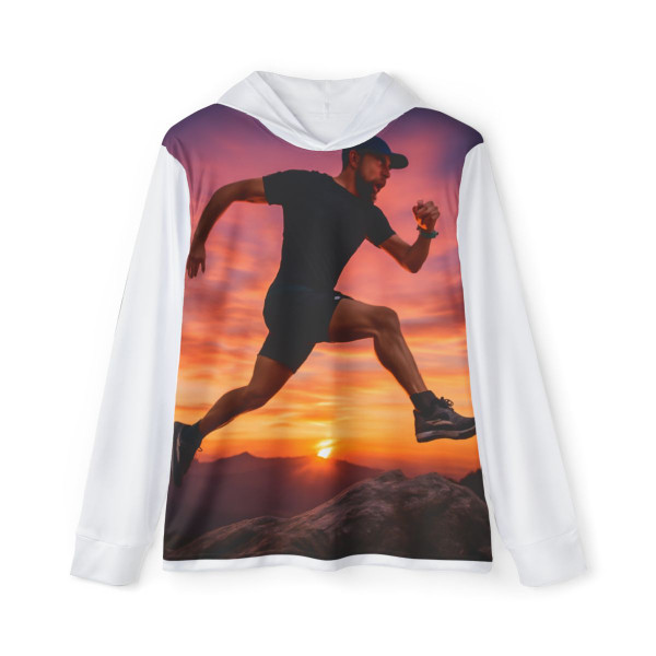 Mountain Trail Conqueror - Men's Sports Warmup Hoodie (AOP)