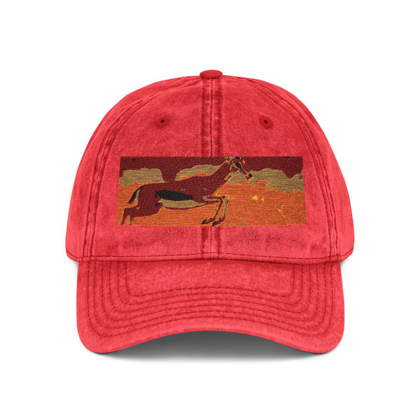 Graceful Gazelle Leap - Vintage Cap (Embroidery)