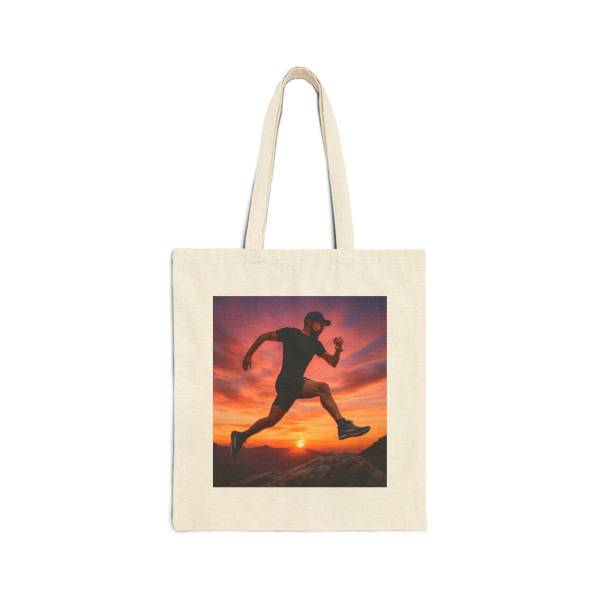 Mountain Trail Conqueror - Cotton Canvas Tote Bag