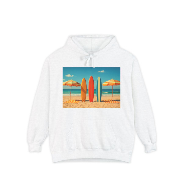 Retro Beach Vibes - Unisex Garment-Dyed Hoodie