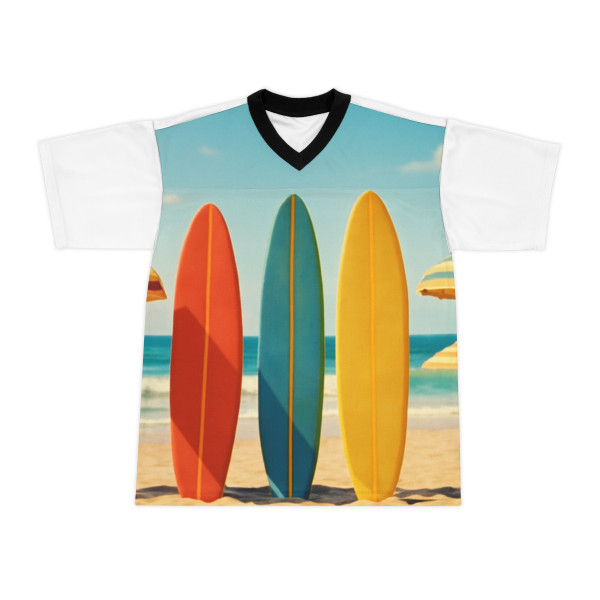 Retro Beach Vibes - Unisex Football Jersey (AOP)