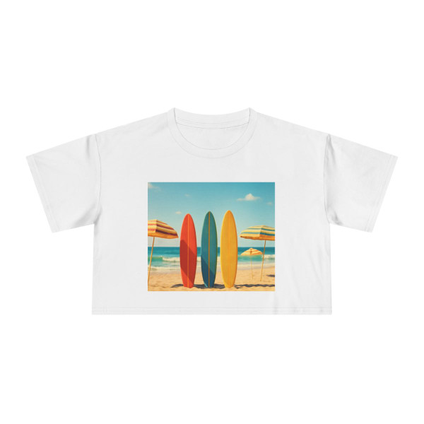 Retro Beach Vibes - Women's Crop Tee