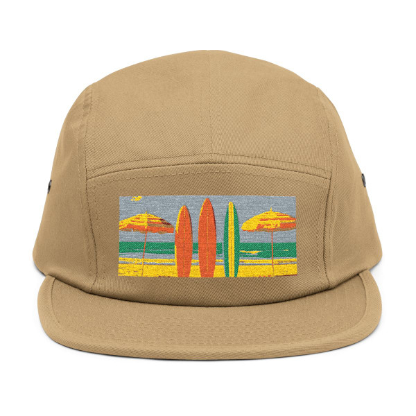 Retro Beach Vibes - 5 Panel Cap (Embroidery)