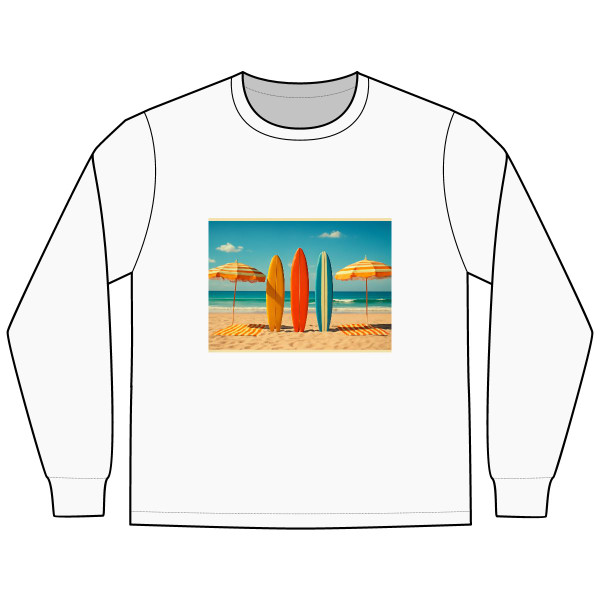 Retro Beach Vibes - Men's Long Sleeve Tee