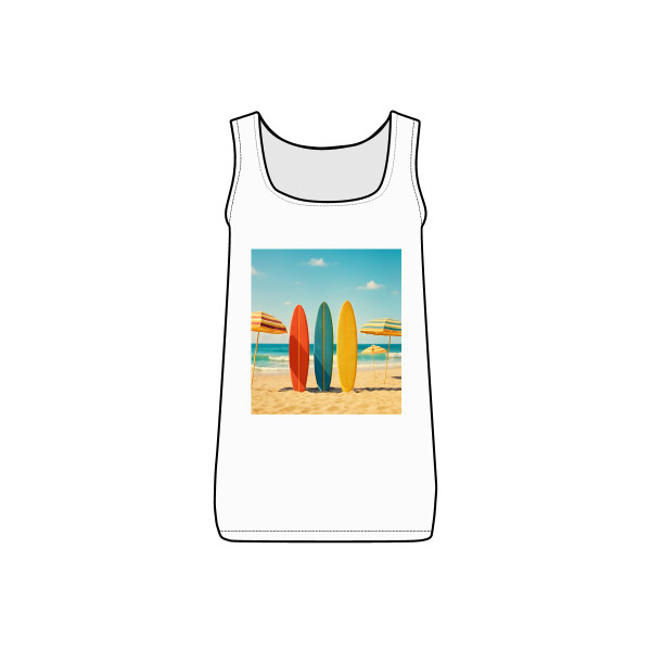 Retro Beach Vibes - Women's Micro Ribbed Tank