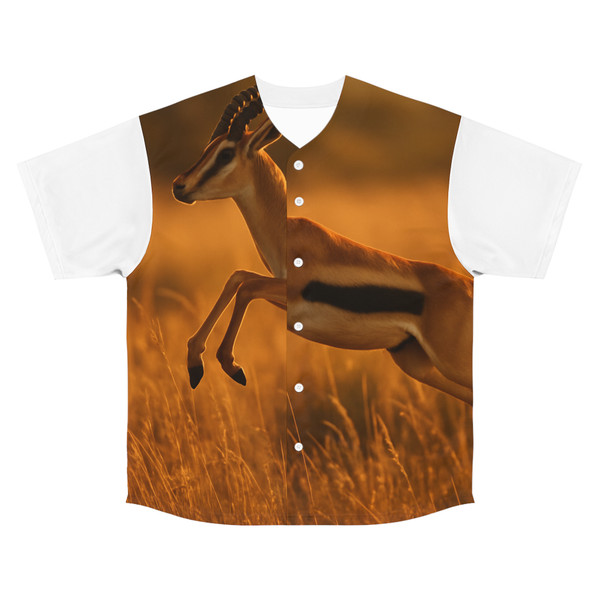 Graceful Gazelle Leap - Men's Baseball Jersey (AOP)