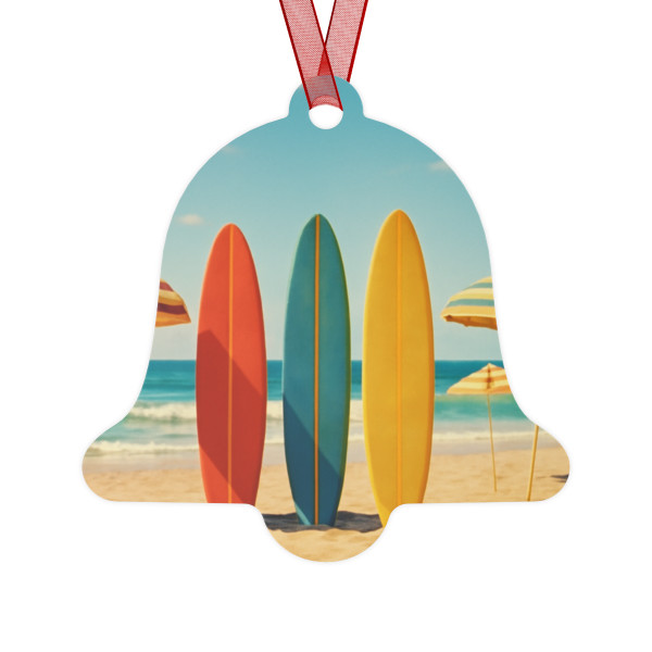 Retro Beach Vibes - Metal Ornaments