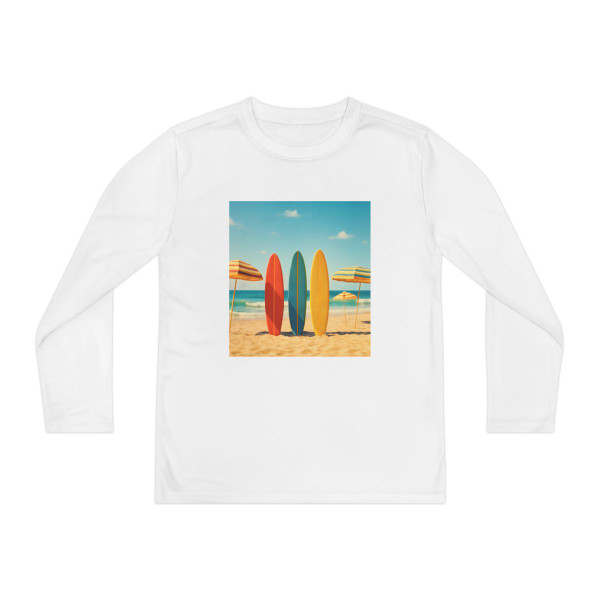 Retro Beach Vibes - Youth Long Sleeve Competitor Tee