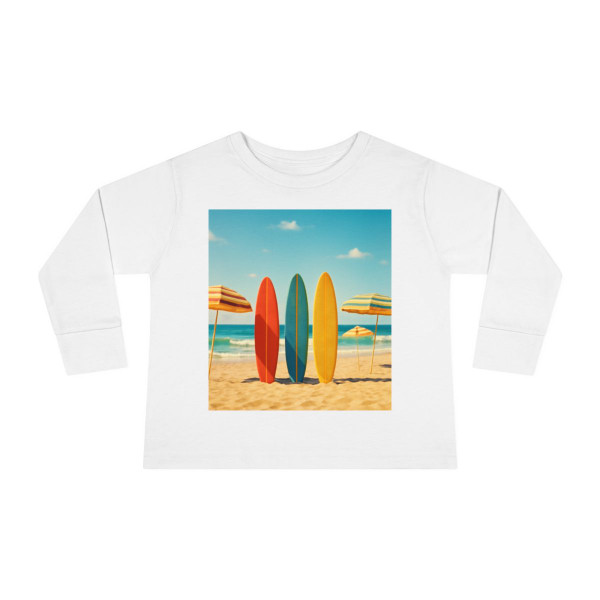 Retro Beach Vibes - Toddler Long Sleeve Tee