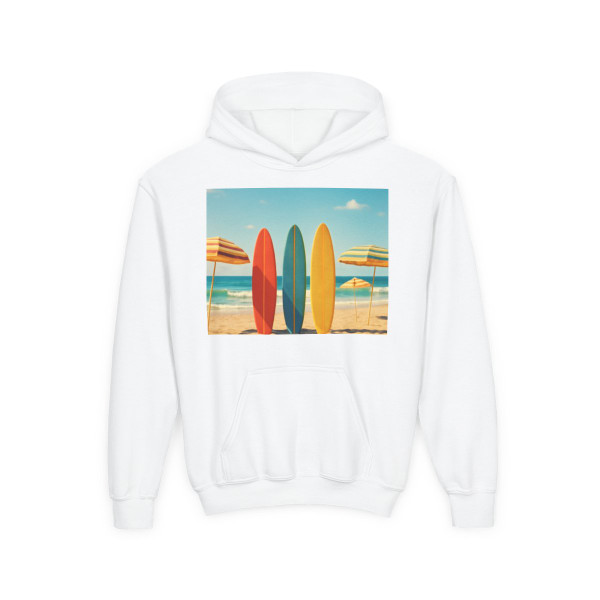 Retro Beach Vibes - Youth Heavy Blend Hooded Sweatshirt