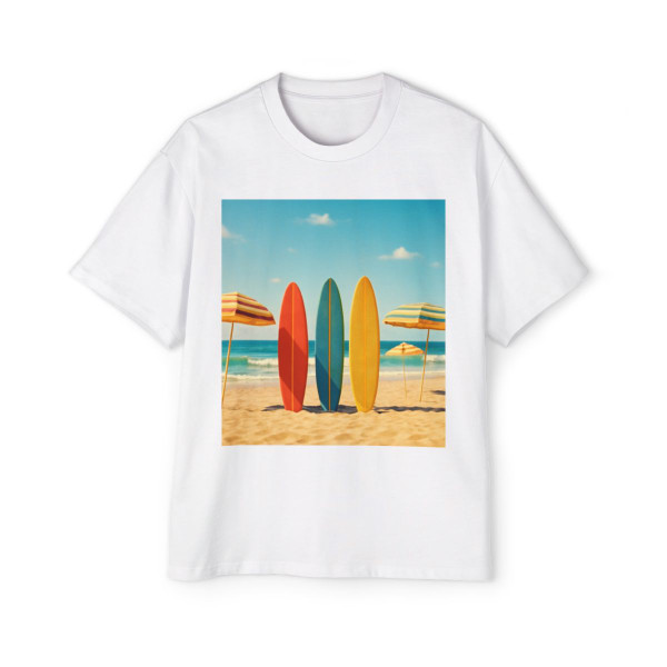 Retro Beach Vibes - Men's Heavy Oversized Tee