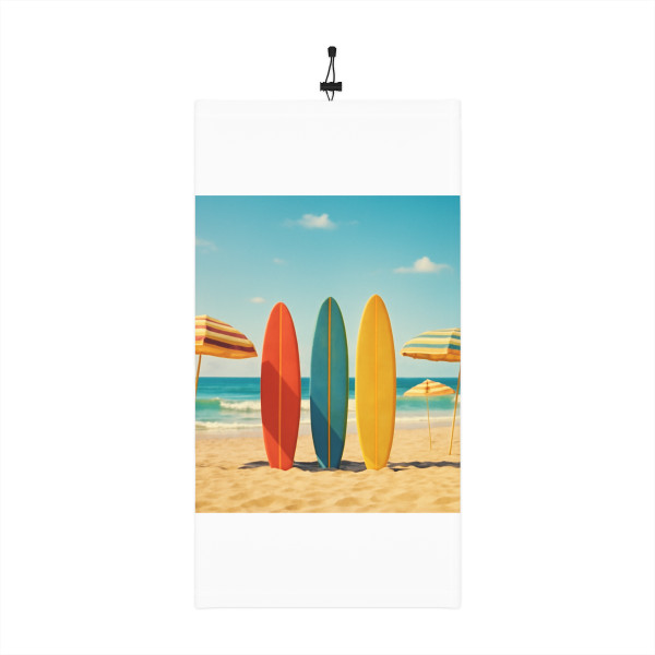 Retro Beach Vibes - Winter Neck Gaiter With Drawstring