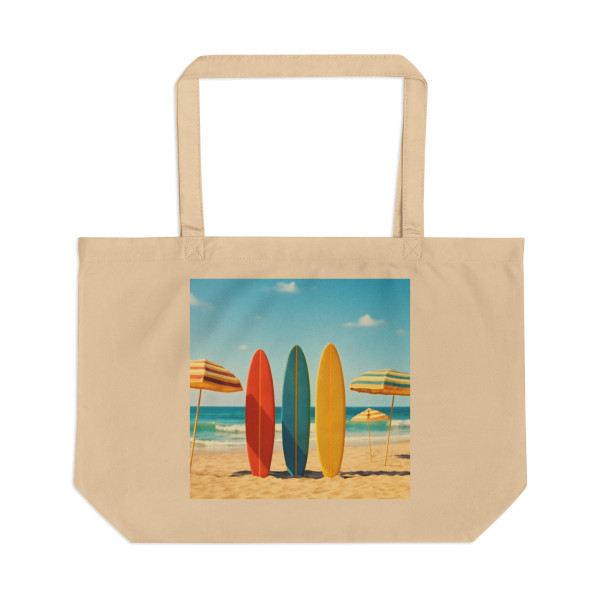 Retro Beach Vibes - Large Eco Tote