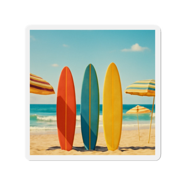 Retro Beach Vibes - Die-Cut Magnets