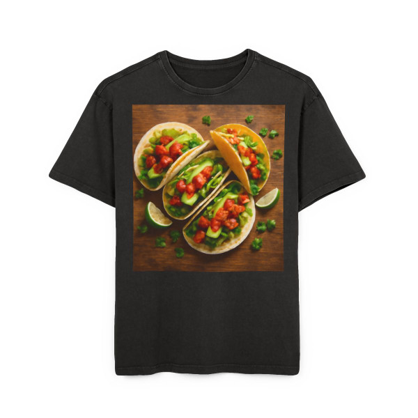 Spicy Taco Fiesta - Men's Acid Washed Heavy Oversize Tee