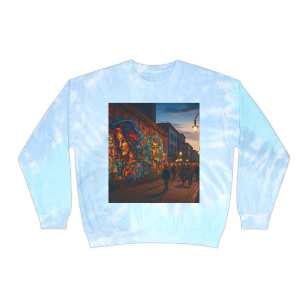 Berlin Graffiti Vibrance - Unisex Tie-Dye Sweatshirt