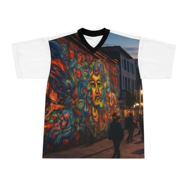Berlin Graffiti Vibrance - Unisex Football Jersey (AOP)
