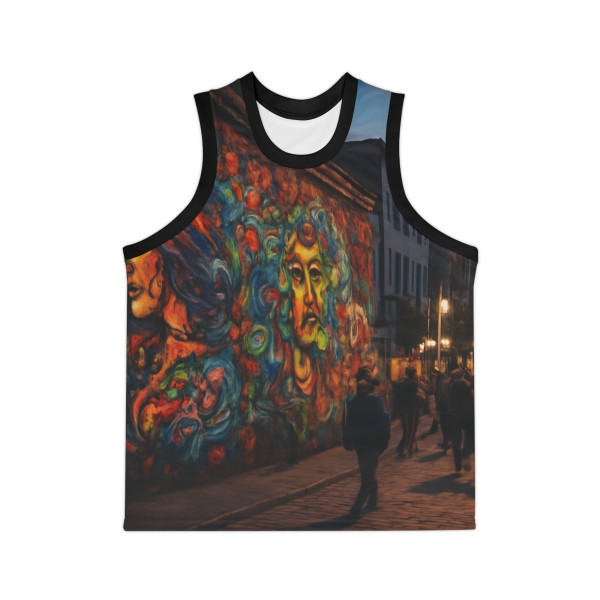 Berlin Graffiti Vibrance - Unisex Basketball Jersey (AOP)