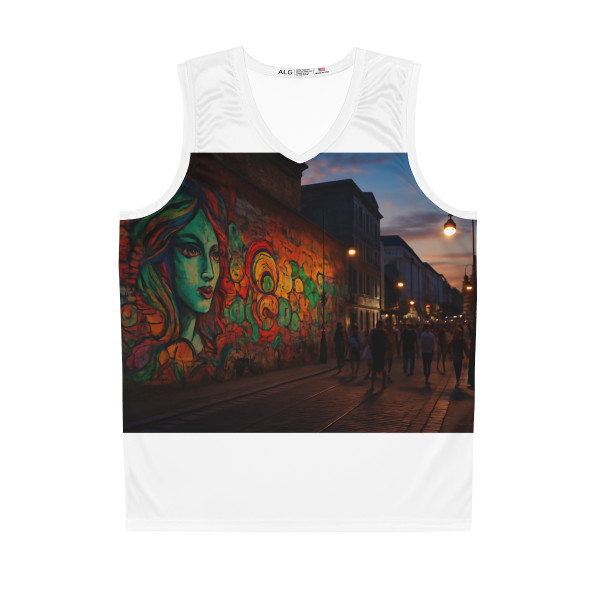 Berlin Graffiti Vibrance - Basketball Jersey (AOP)