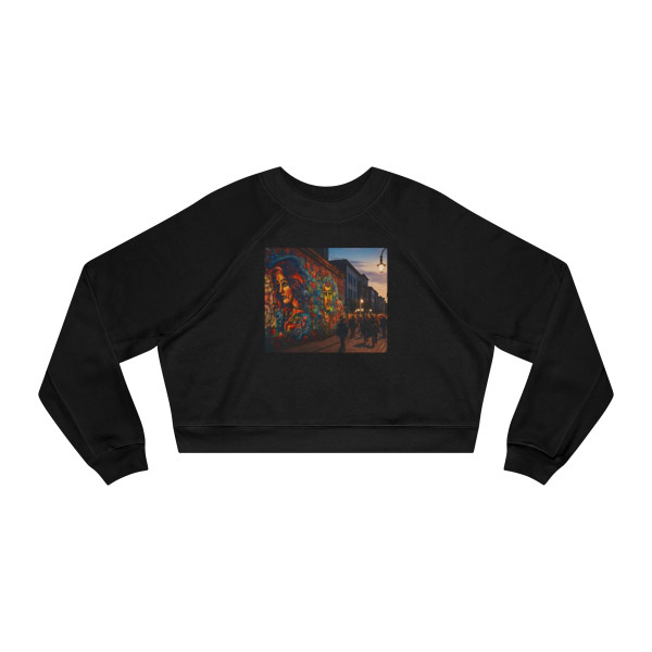 Berlin Graffiti Vibrance - Women's Cropped Fleece Pullover