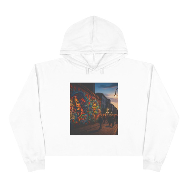 Berlin Graffiti Vibrance - Crop Hoodie