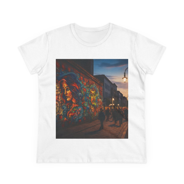 Berlin Graffiti Vibrance - Women's Midweight Cotton Tee