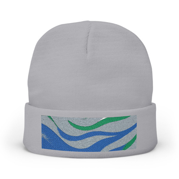 Ethereal Wave Dance - Knit Beanie (Embroidery)