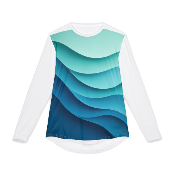 Ethereal Wave Dance - Men's UV Protection Long Sleeve Shirt (AOP)