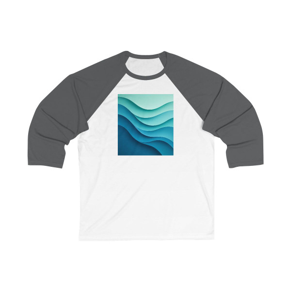 Ethereal Wave Dance - Unisex 3\4 Sleeve Baseball Tee